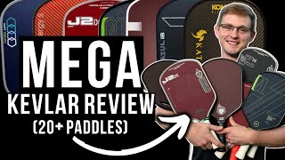 MEGA Kevlar Paddle Review 20 paddles J2k J7K LAZR16X Dunamis Katana Ruby X3 Apollo ETC [upl. by Lashondra971]