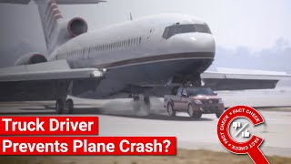 FACT CHECK Does Video Show Brave Truck Driver Saving Aeroplane from Crash [upl. by Ezequiel266]