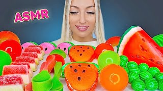 ASMR EATING WATERMELON DESSERTS ICE CREAM CAKE JELLY MACAROONS 수박 캔디 디저트 CANDY MUKBANG 먹방 [upl. by Burkley]