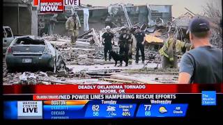 Walking Through Moore Oklahoma Tornado Aftermath Live News Coverage [upl. by Elicec]