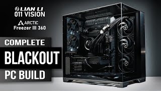 BLACKOUT PC BUILD  No RGB  Lian Li O11 Vision  Arctic  Core i7 14700k  Gigabyte RTX4070  Z790 [upl. by Nnaasil]