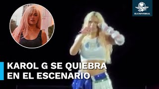 Karol G llora con sus fans primero falla su avión y luego se va la energía en su concierto [upl. by Gelb]