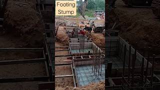 cara pasang footing and stumpconstructionworkers shortsviral footingstumpformwork [upl. by Stephine]