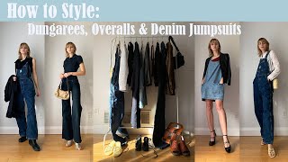 How to Style Dungarees Overalls Dresses amp Denim Jumpsuits  LOOKBOOK [upl. by Arodoeht214]