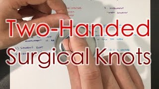 How to Tie Surgical Knots OneHanded TwoHanded Suture Tying Instrument Ties 14 [upl. by Yun]