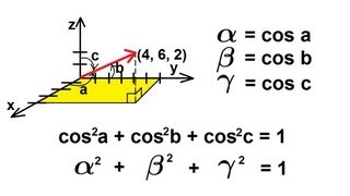 Physics 1  Vectors 19 of 21 Finding The Direction Cosine [upl. by Eidua]