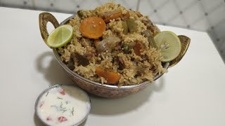 ಪಲಾವ್Vegetable pulao in cookerveg pulao recipe in KannadaMixed veg pulao [upl. by Siuol]