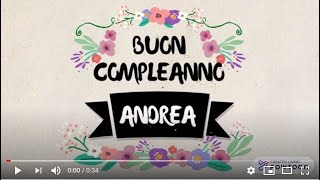 Tanti auguri di buon compleanno Andrea [upl. by Nnylcaj]