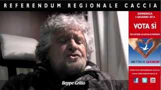 Appello al voto  Beppe Grillo sul referendum caccia in Piemonte [upl. by Pam]