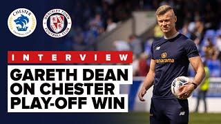 INTERVIEW Gareth Dean on Brackley Towns playoff semifinal win against Chester [upl. by Nafets]