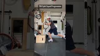 TRX Split Squat Progression boxjumps plyometrics sportsperformance trx trxworkout [upl. by Eanar711]