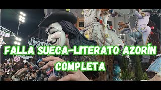 FALLAS VALENCIA 2024 entro a la falla SUECA  LITERATO AZORÍN sección especial Santaeulalia [upl. by Lika]