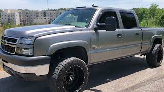 2006 Chevy Silverado 2500 Duramax walk around 20x12 and 33s [upl. by Silvio]