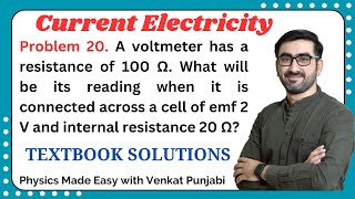 Problem 20 A voltmeter has a resistance of 100 Ω  12 HSC  Electrostatics  Textbook Solutions 7 [upl. by Einama]