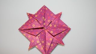 Origami Kompassrose compass rose wind rose [upl. by Marigolda]