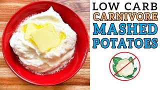 VIRAL Carnivore Mashed quotPotatoesquot 🥔 NO CAULIFLOWER Keto Fauxtato Recipe [upl. by Ogu]