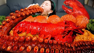 역대급 🐙 대왕 문어다리 해물찜 직접 만든 해산물 볶음 짬뽕 먹방 🔥 Giant Octopus Seafood Jjamppong Recipe Mukbang ASMR Ssoyoung [upl. by Sucirdor]