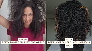 Deep Cleanse Curly Hair  Remove Buildup Remove Oil and Clarify Your Hair  Ashba Botanics curls [upl. by Aelam]