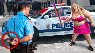 Karen Messes With The Wrong Police Officer INSTANT KARMA [upl. by Favien]