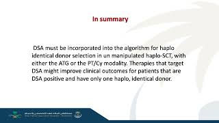 How do we choose the best donor for Tcellreplete HLAhaploidentical Trans Mr Belal Al Blowe [upl. by Wesa]