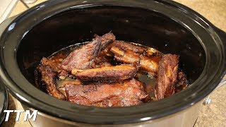 EASY Slow Cooker RibsOnly 2 Ingredients [upl. by Lavina]