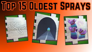 Top 15 Oldest Sprays in Fortnite [upl. by Metzger]