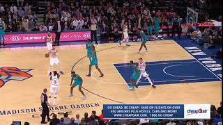 CheapOair Signage  November 7 2017  New York Knicks vs Charlotte Hornets [upl. by Trevorr]