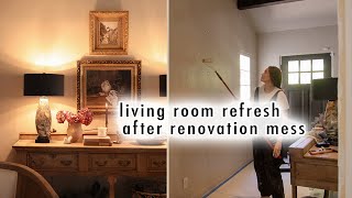 living room refresh after renovation mess BEFORE amp AFTER [upl. by Bohon44]