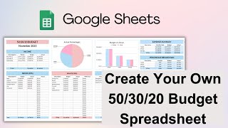 Budgeting for beginners Stepbystep guide to a 503020 Budget Template in Google Sheets [upl. by England298]