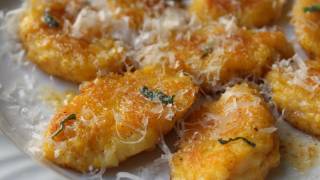 Butternut Mascarpone Gnocchi Recipe  Mascarpone Cheese and Butternut Squash Dumplings [upl. by Hebbe]