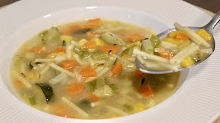 ESTA SOPA DE VERDURAS Y FIDEOS VA A SER TU PREFERIDA ES MUY FÁCIL [upl. by Noiek]