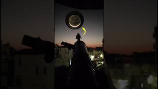 Waxing Crescent Moon through Telescope [upl. by Kareem]