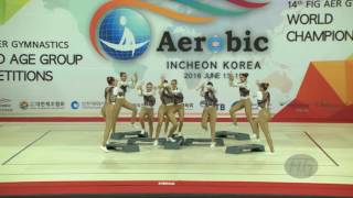 Argentina ARG  2016 Aerobic Worlds Incheon KOR  Qualifications Step [upl. by Ailisec]