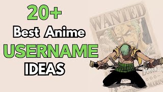 20 Best Anime Username Ideas for Instagram Tiktok Account 🔥 [upl. by Jeaz994]