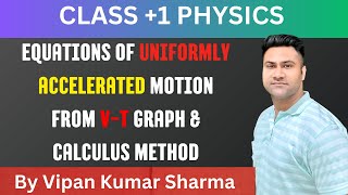 EQUATIONS OF UNIFORMLY ACCELERATED MOTION FROM VT GRAPH amp CALCULUS METHOD 1 PHYSICS BY VK SHARMA [upl. by Lemon254]