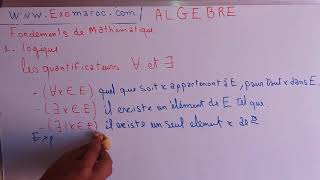 Logique S1  fondements de mathématique partie 1algébre 1 [upl. by Stafford944]