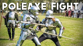 15th Century Pollaxe Fight Master vs Apprentice [upl. by Reitrac]