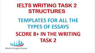 8 band template for WRITING TASK 2 ESSAY  TEMPLATES FOR ALL THE TYPES OF ESSAYS [upl. by Gschu]