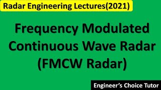 FMCW Radar [upl. by Tormoria291]