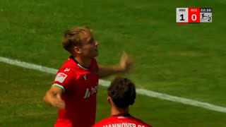 Hannover 96 vs SSV Jahn Regensburg 20 Nicolo Tresoldi amp Jannik Dehm score in win Match recap [upl. by Burtis]