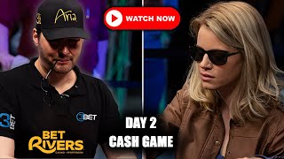 Phil Hellmuth Torelli Brunson Hall ♠️♦️Day 2 Cash Game Livestream Poker [upl. by Rehprotsirhc]