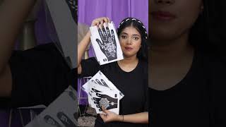 🌙Mehndi Hack  Beautiful Design in 2 mins✌🏽 DIY Mehendi Tattoo Stencils henna shorts [upl. by Gram]