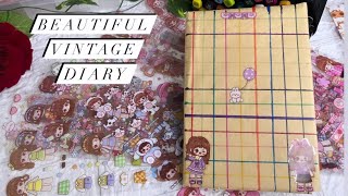 Beautiful vintage diary making at home 💌📔Vintage diary [upl. by Nevram993]