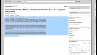 NCBI tutorial on PTC tasting gene [upl. by Ahsiemat]