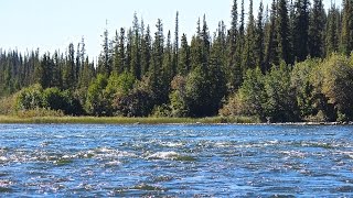 BOATING UP THE STARK RIVER ON GREAT SLAVE LAKE [upl. by Sotsirhc]