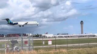 Md80 world Atlantic landing Miami [upl. by Eirlav]