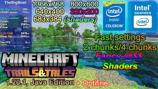 Minecraft 1201 Java on LOWEND LAPTOP  Intel Celeron N2840 Intel HD Bay Trail 4 GB RAM [upl. by Ayn]