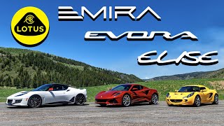 Emira vs Evora vs Elise  Comparing the Modern Lotus  Everyday Driver [upl. by Suzzy924]