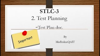 Test Planning in STLCpart03 [upl. by Adnovay]