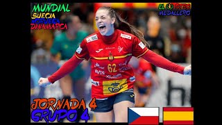 Balonmano Rep Checa vs España Resumen en español del MUNDIAL 2023 [upl. by Walford]